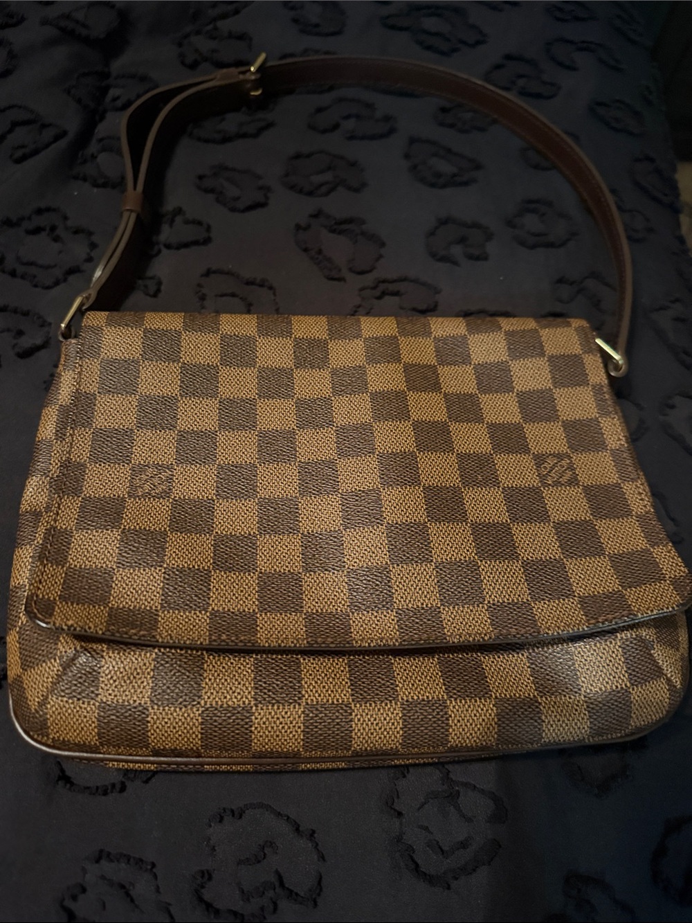 Louis Vuitton Damier Ebene Brown Shoulder Bag - Picture 1 of 9